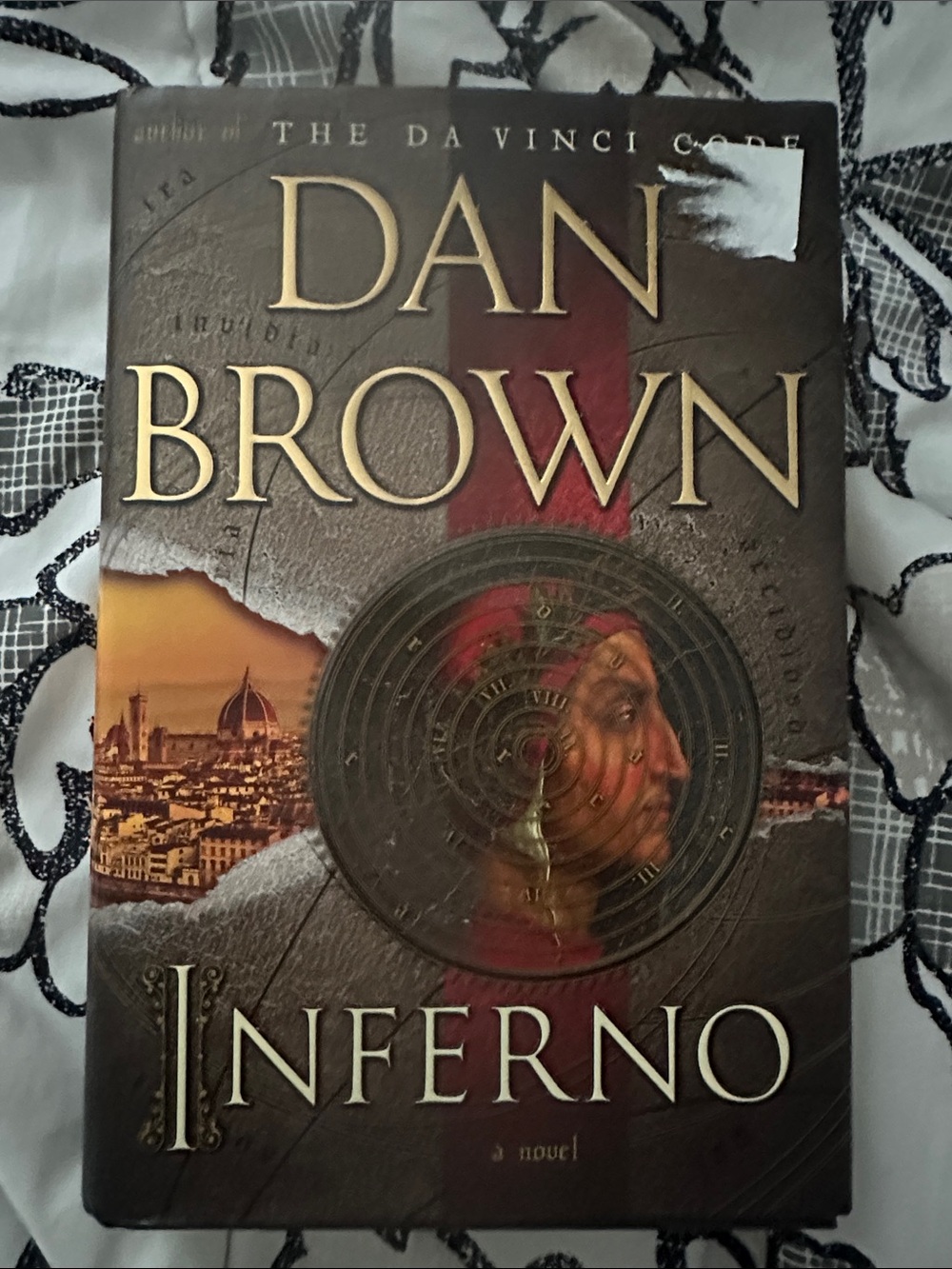 Inferno by — Hardcover Novel (Brown, Red Accents)